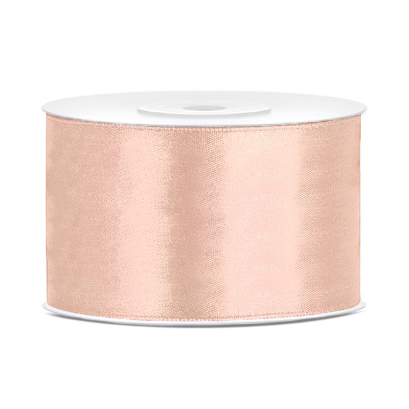 Satin ribbon, light honey, 38mm/25m