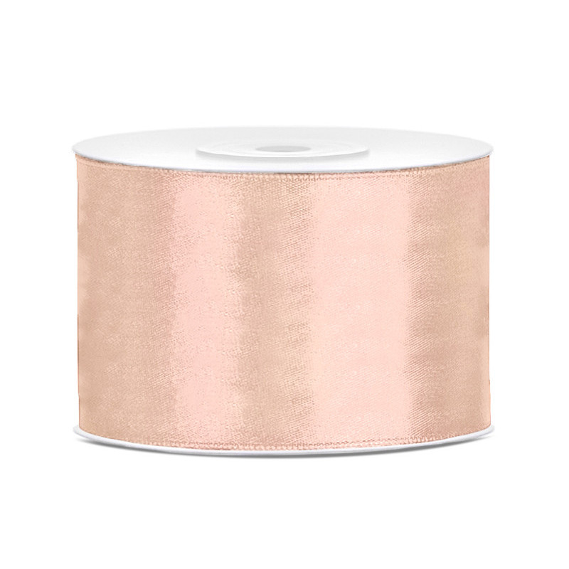 Satin ribbon, light honey, 50mm/25m