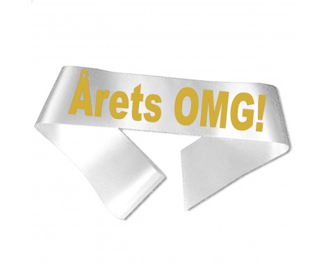 Årets OMG! - Metallic guld tryk - Ordensbånd