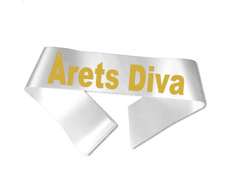 Årets Diva - Metallic guld tryk - Ordensbånd