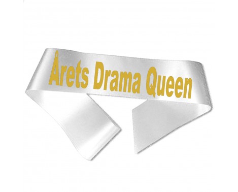 Årets Drama Queen - Metallic guld tryk - Ordensbånd