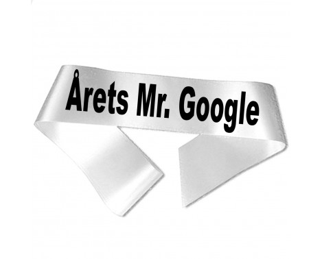 Årets Mr Google - Sort tryk - Ordensbånd