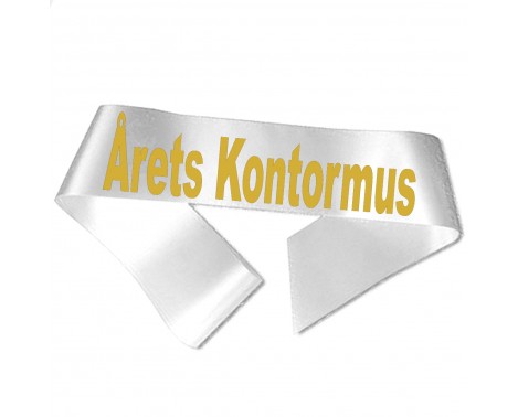 Årets Kontormus - Metallic guld tryk - Ordensbånd