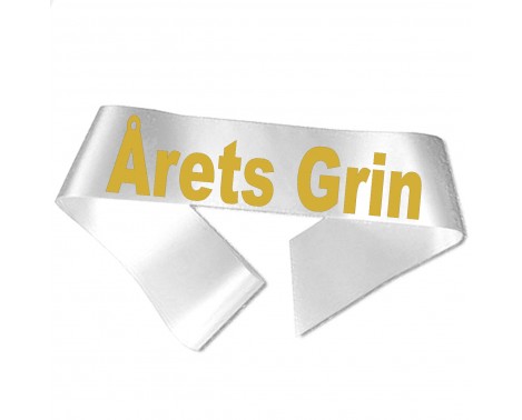 Årets Grin - Metallic guld tryk - Ordensbånd