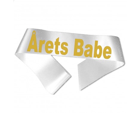 Årets Babe - Metallic guld tryk - Ordensbånd