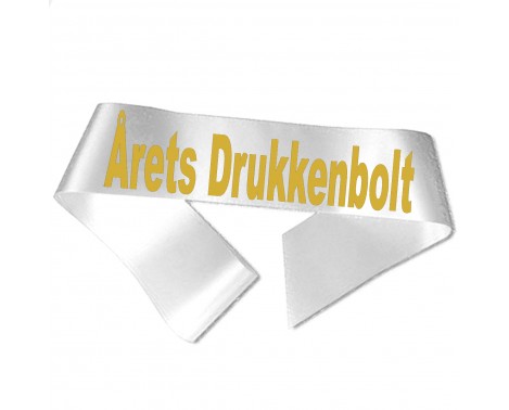 Årets Drukkenbolt - Metallic guld tryk - Ordensbånd