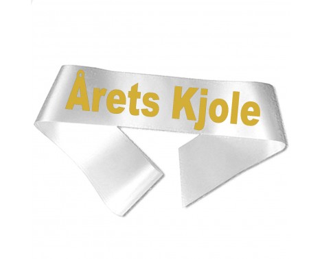 Årets Kjole - Metallic guld tryk - Ordensbånd