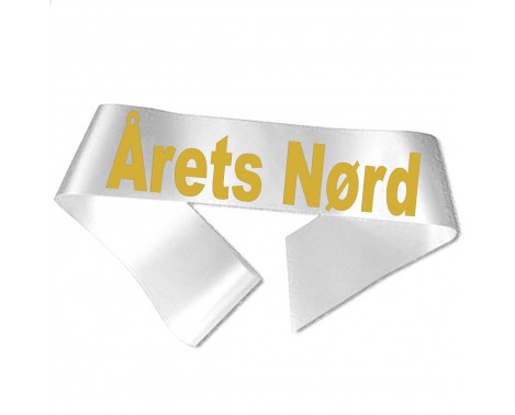 Årets Nørd - Metallic guld tryk - Ordensbånd