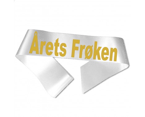 Årets Frøken - Metallic guld tryk - Ordensbånd