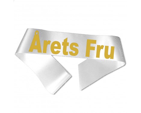 Årets Fru - Metallic guld tryk - Ordensbånd