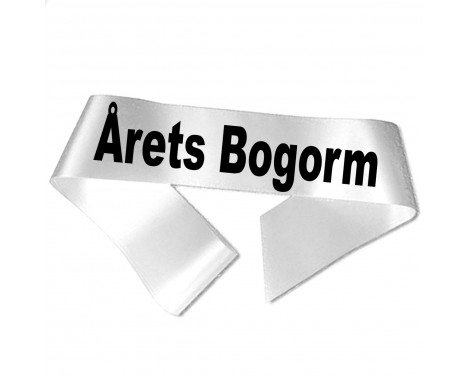 Årets Bogorm - Sort tryk - Ordensbånd