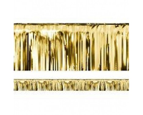 Guld lametta forhæng 18,5cm x 4 meter