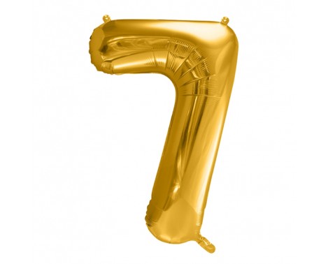 Guld 7 tal ballon - ca 35 cm