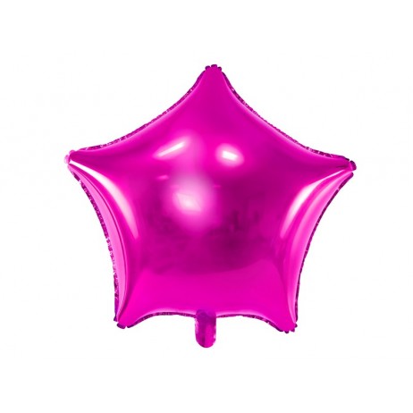 Hot pink stjerne 18" folieballon