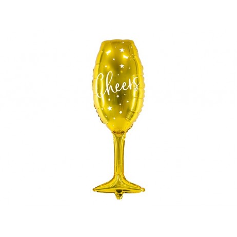 Champagneglas guld 31,5" folieballon